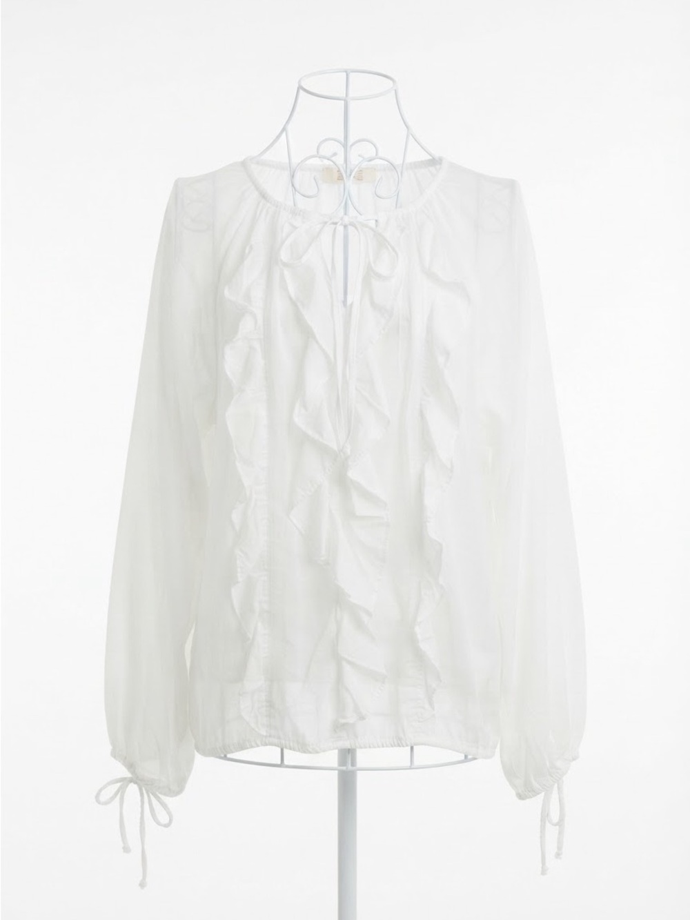 NWT Rinascimento Italian White Ruffle Blouse Top O/S Coquette Fairycore